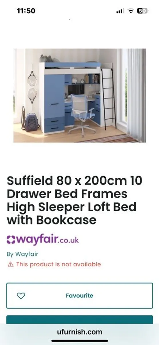 Suffield High Sleeper (loft bed) - Image 2