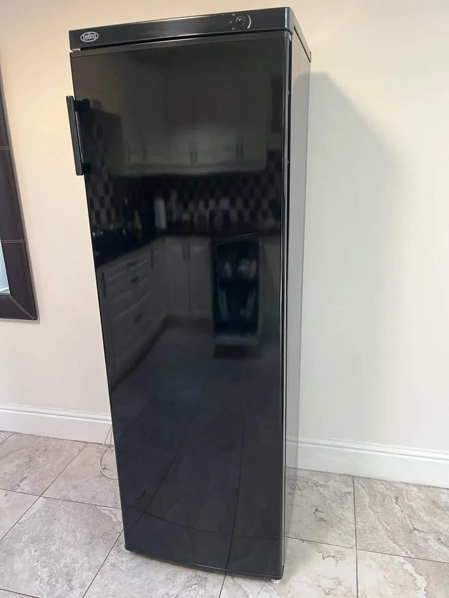 Black gloss Larder fridge - Image 1
