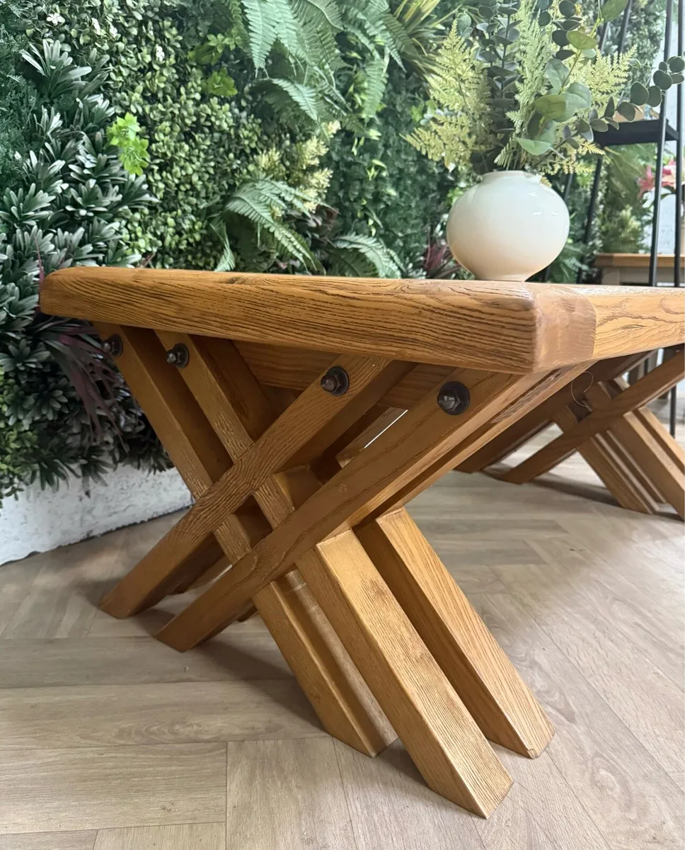 Oak coffee table - Image 4