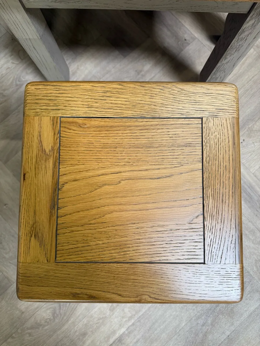 Oak nest of tables - Image 4