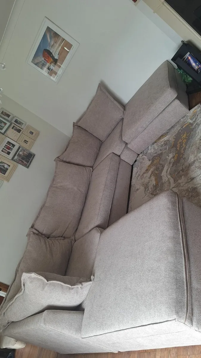 U shaped beige corner sofa - Image 1