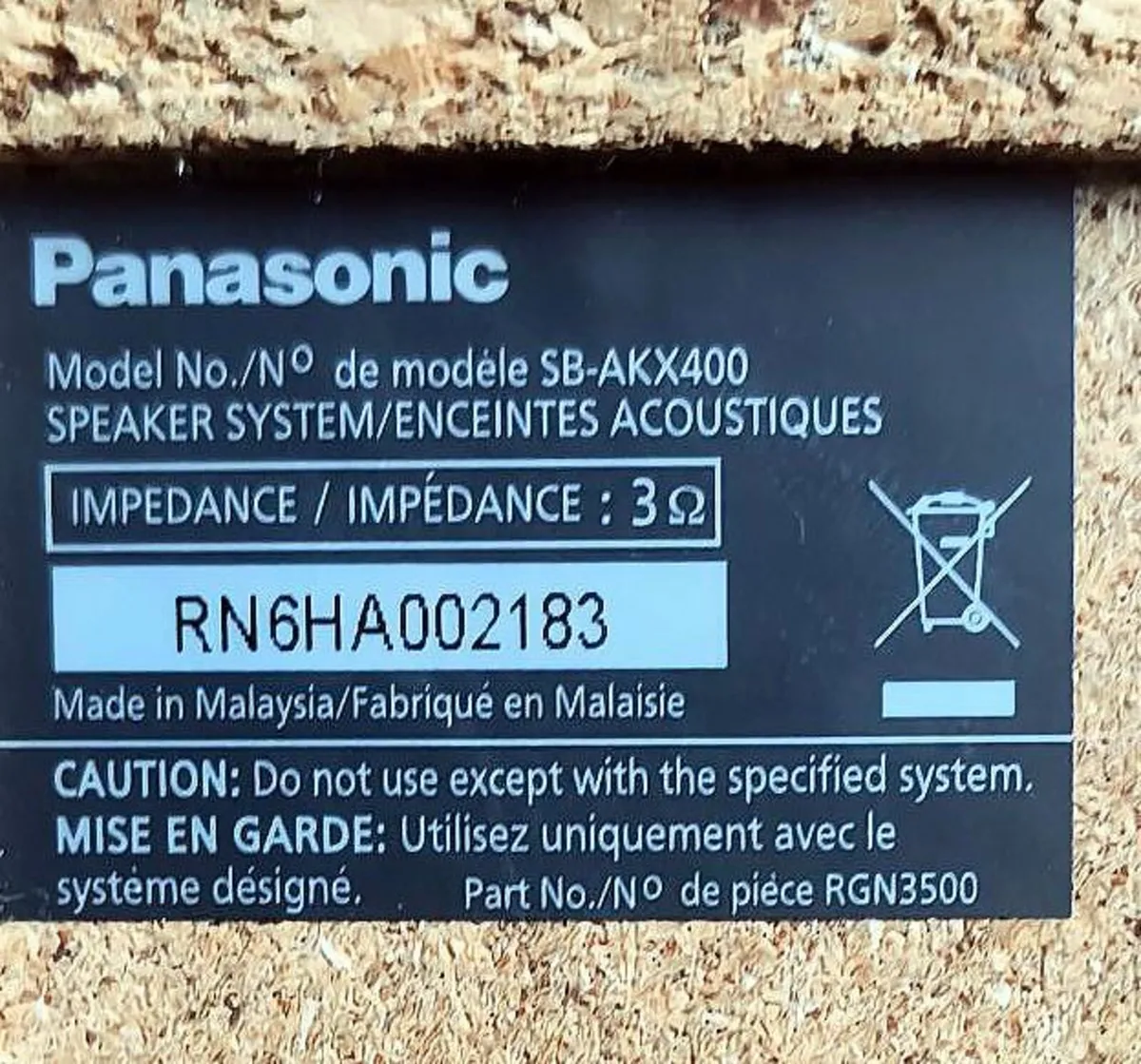 Speaker System PANASONIC SUPER BASS - Image 4