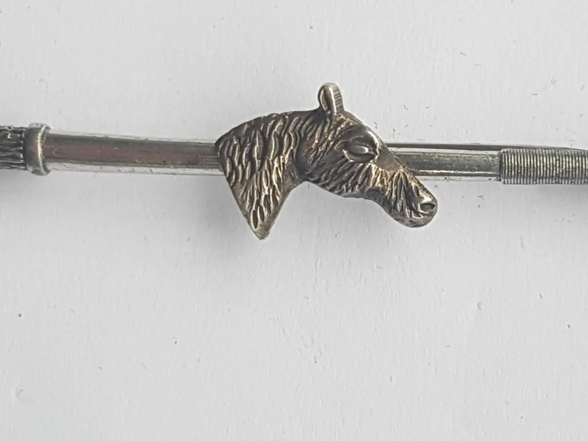 Vintage Equestrian Pin long bar brooch - Image 2