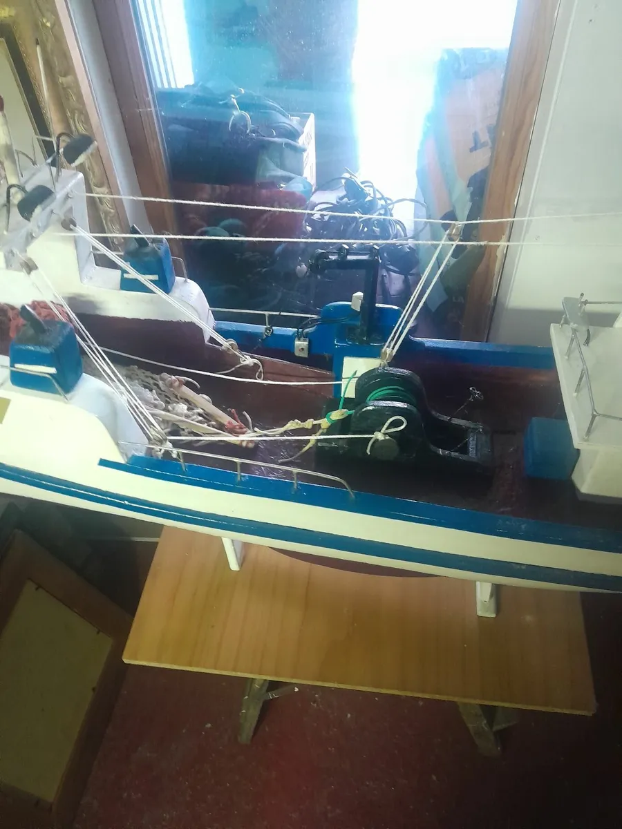 Handmade wooden  fishing  boat model - Image 2