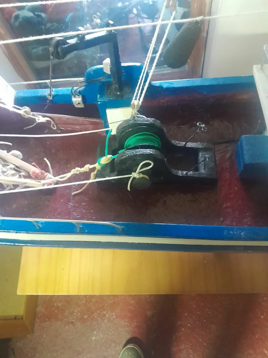 Handmade wooden  fishing  boat model - Image 3