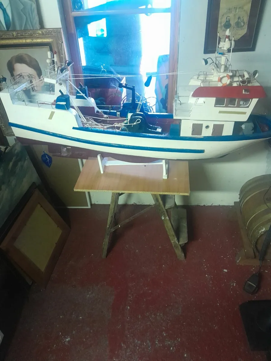 Handmade wooden  fishing  boat model - Image 1