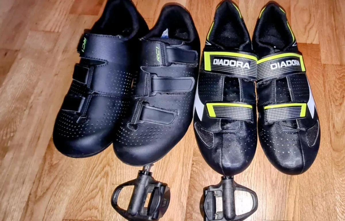 Cycling shoes and pedals