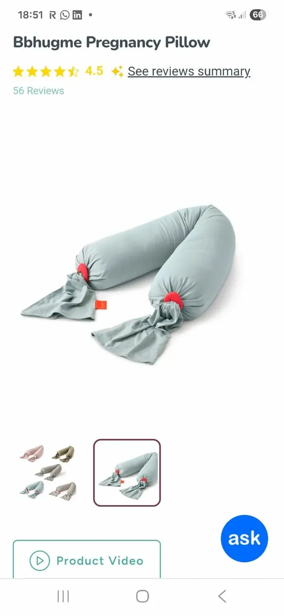 Bbhugme Pregnancy Pillow & Nursing Pillow - Image 1