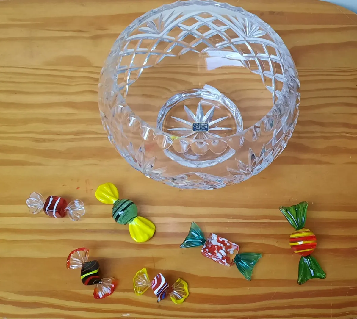 Dublin Crystal Bowl & 6 Merano Glass Sweets - Image 2