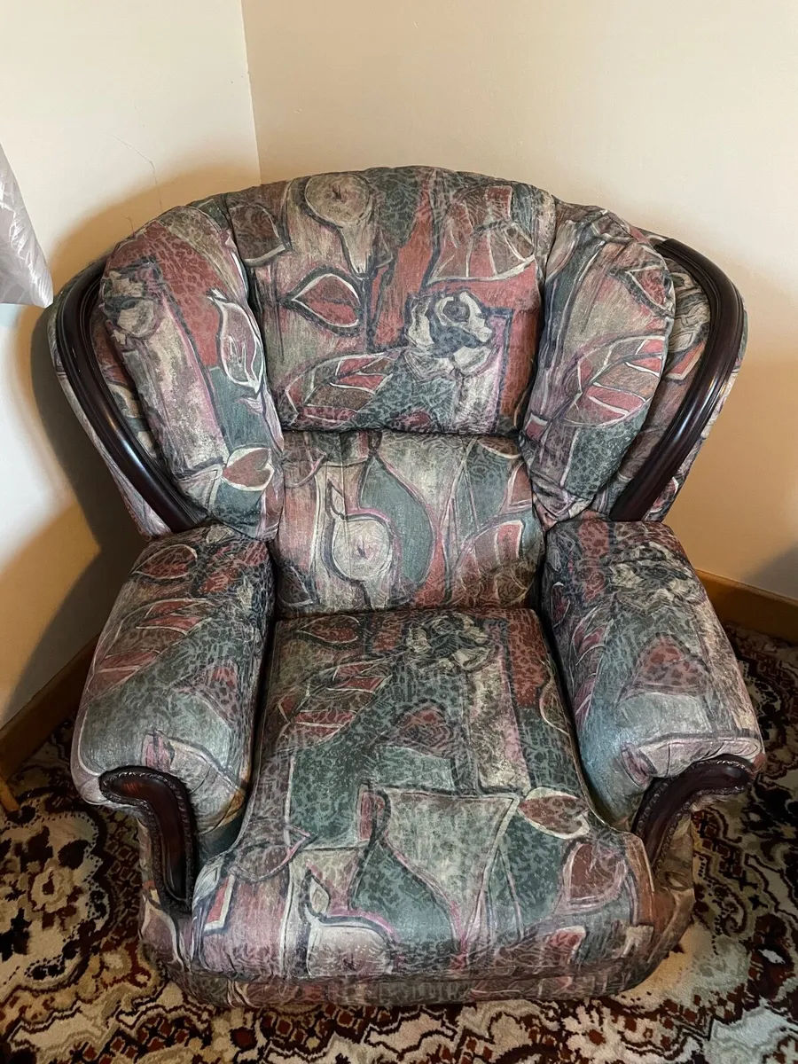 Two seater couch and armchair - Image 2