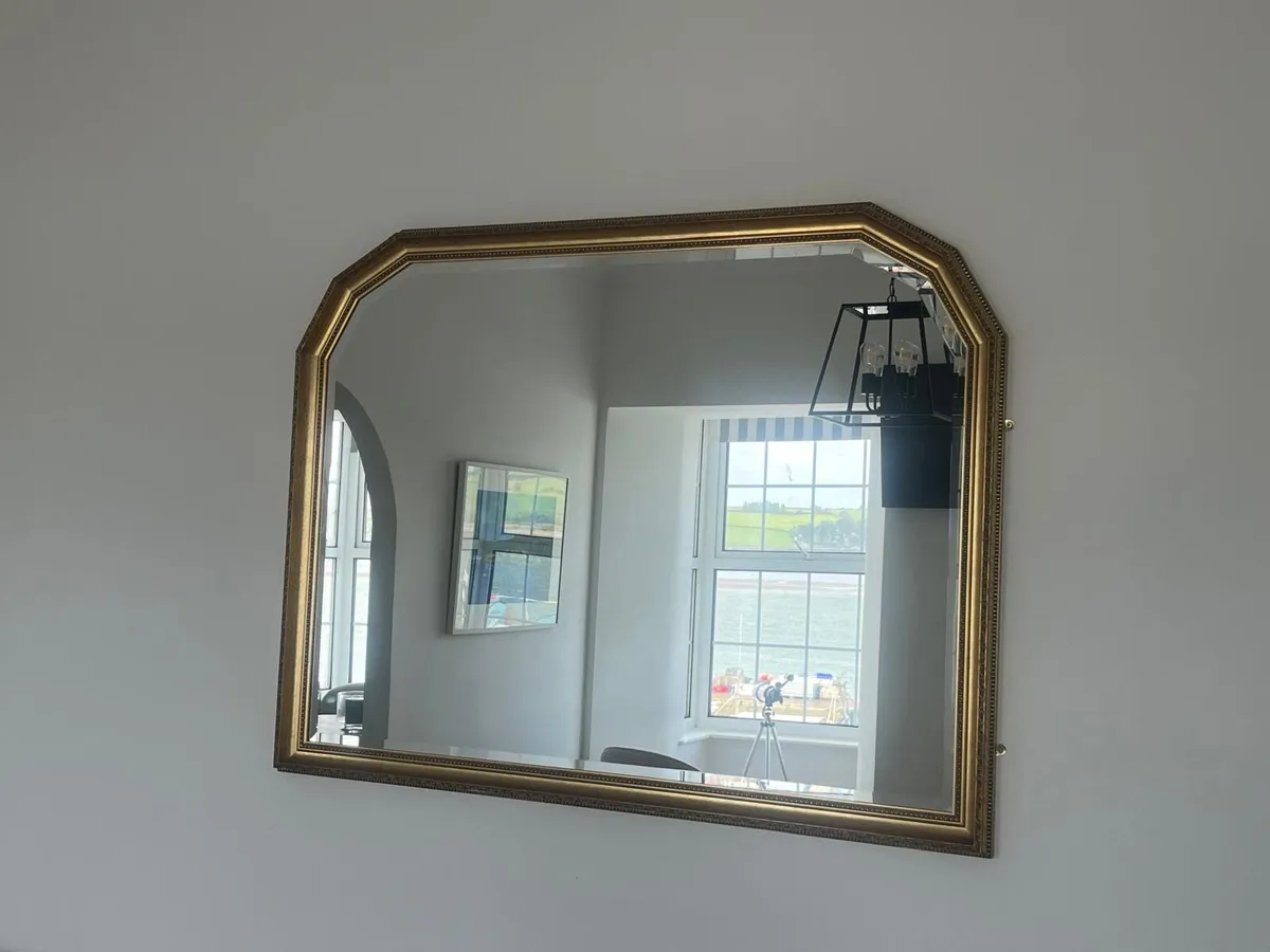 Large gold wall mirror