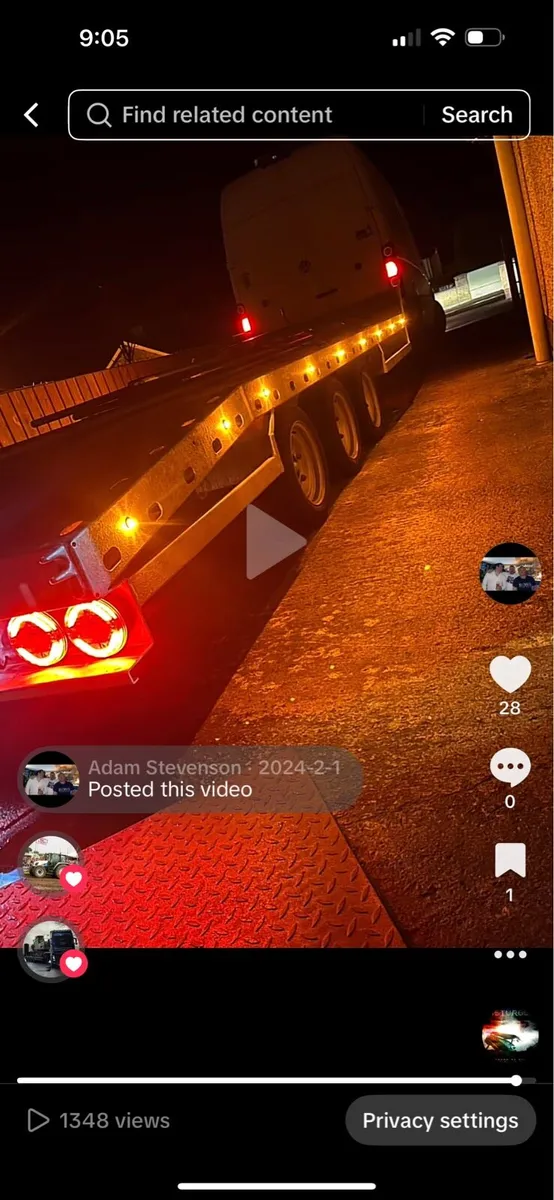 16x7 beavertail trailer - Image 1
