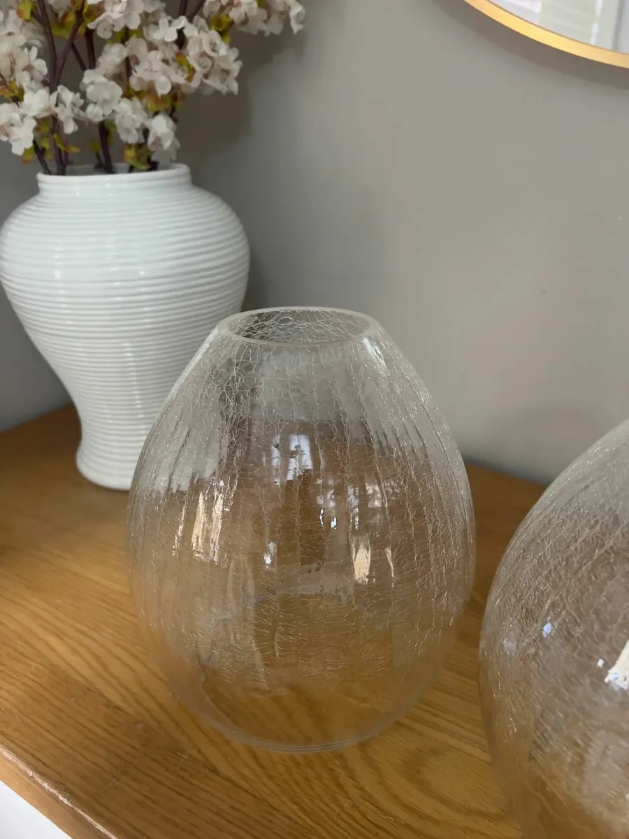 Light Shades - 2 Clear glass crackle-effect - Image 2