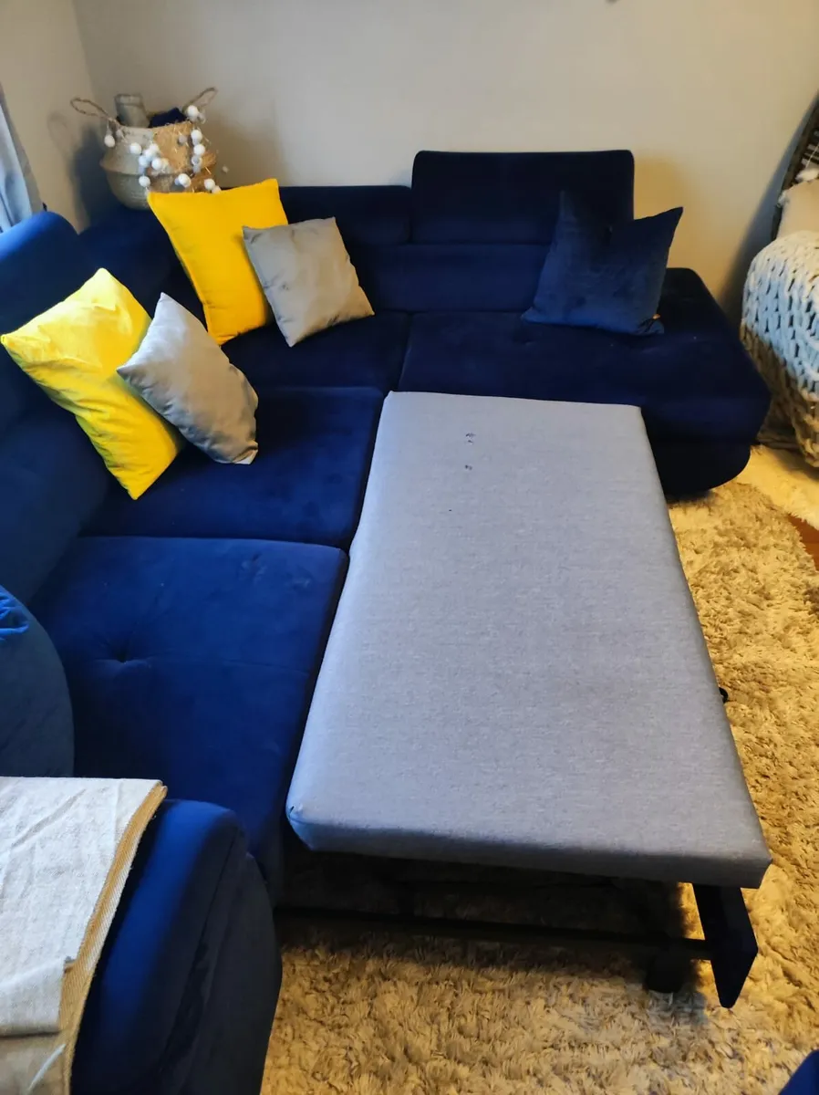 Corner sofa bed velvet - Image 4