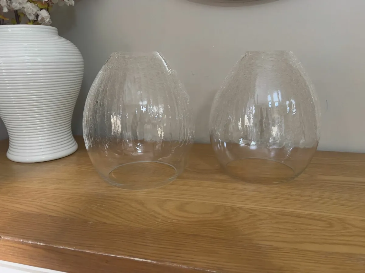 Light Shades - 2 Clear glass crackle-effect - Image 4