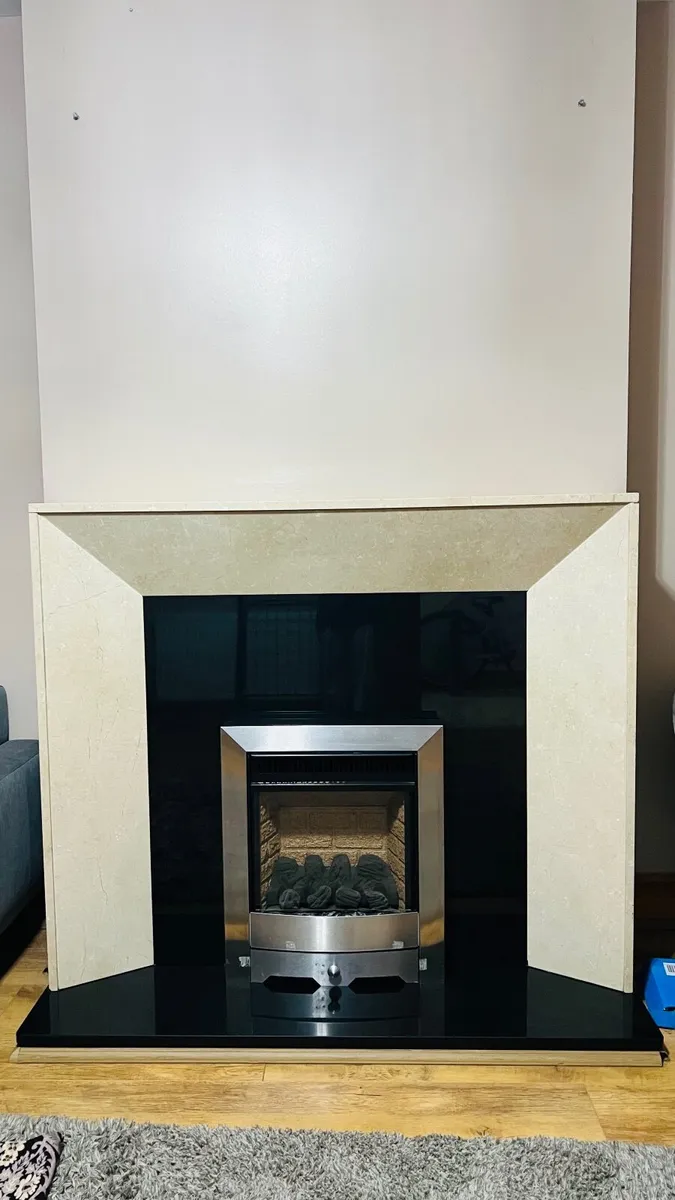 Marble Gas Fireplace - Image 1