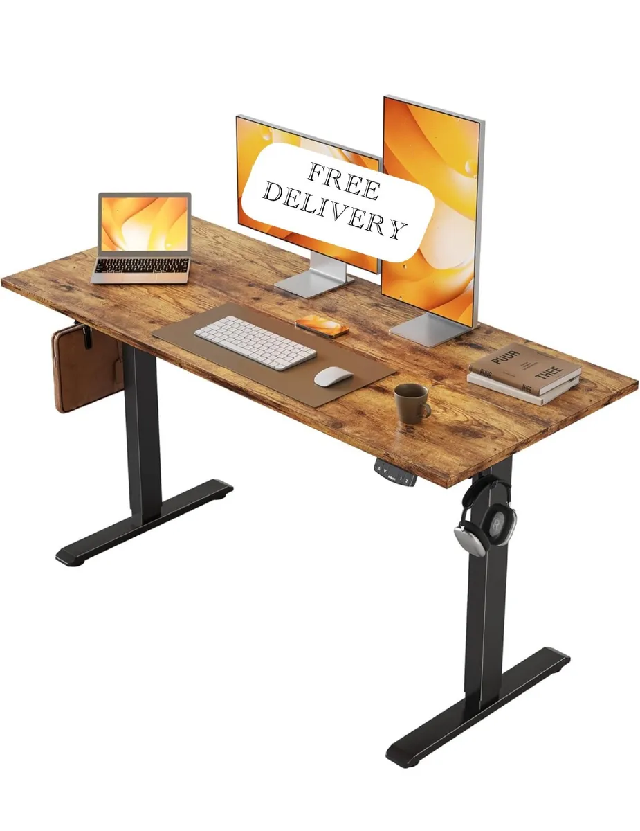 Electric Standing Desk, 120 x 60 cm Height Adjusta - Image 1