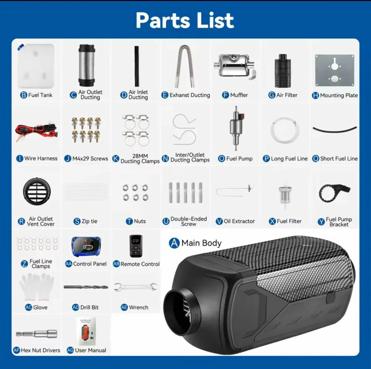 New 2025 Upgrade version 5-8Kw Diesel Air Heater - Image 3