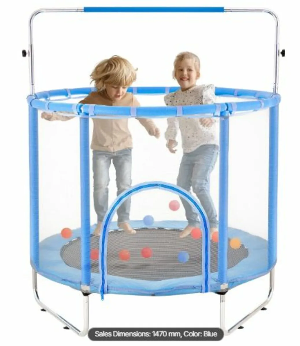 55" Trampoline for Kids Mini Toddler Trampoline - Image 1