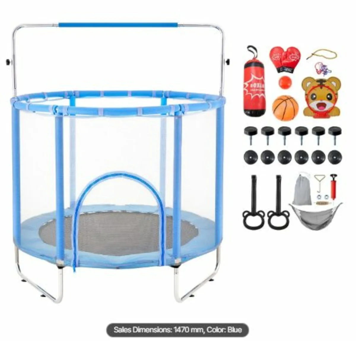 55" Trampoline for Kids Mini Toddler Trampoline - Image 2