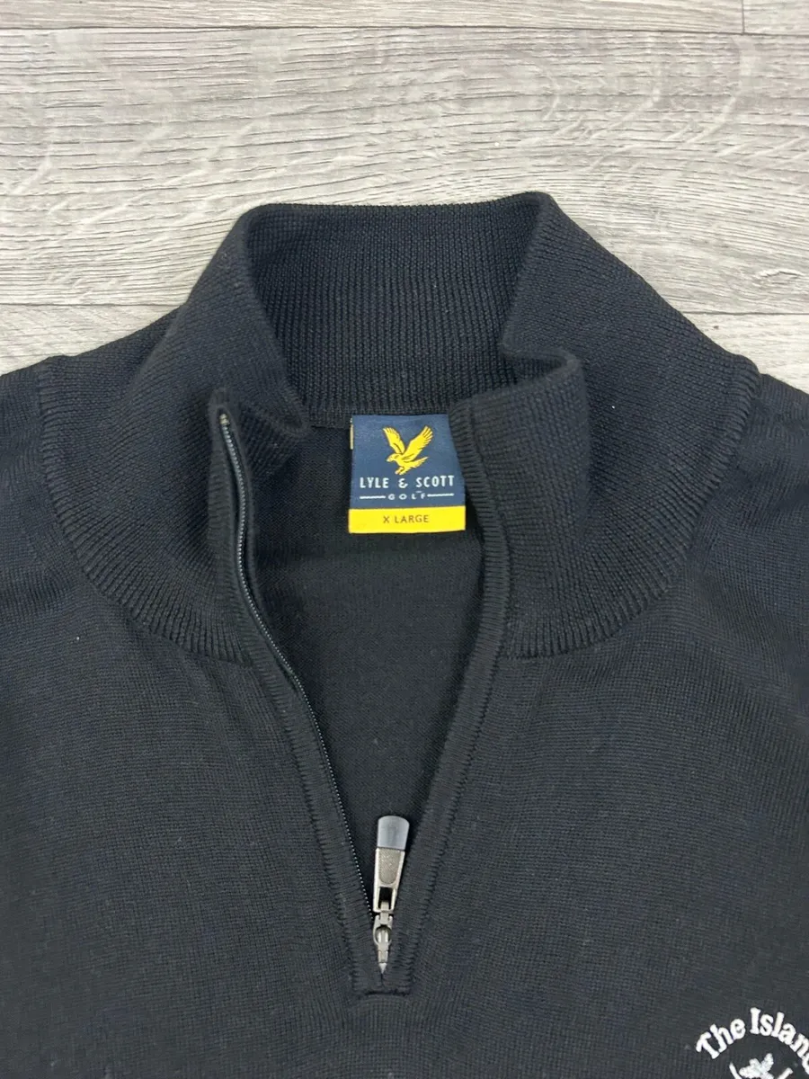 Lyle & Scott Wool Half Zip Golf Jumper Mens Large - Image 4