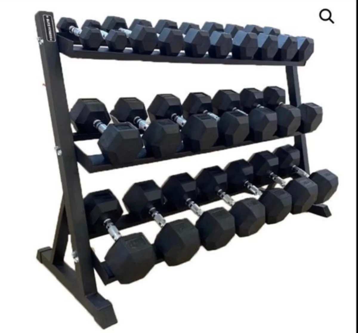 Hex Dumbbells 2.5kg - 30kg + 3 Tier rack (new) - Image 1