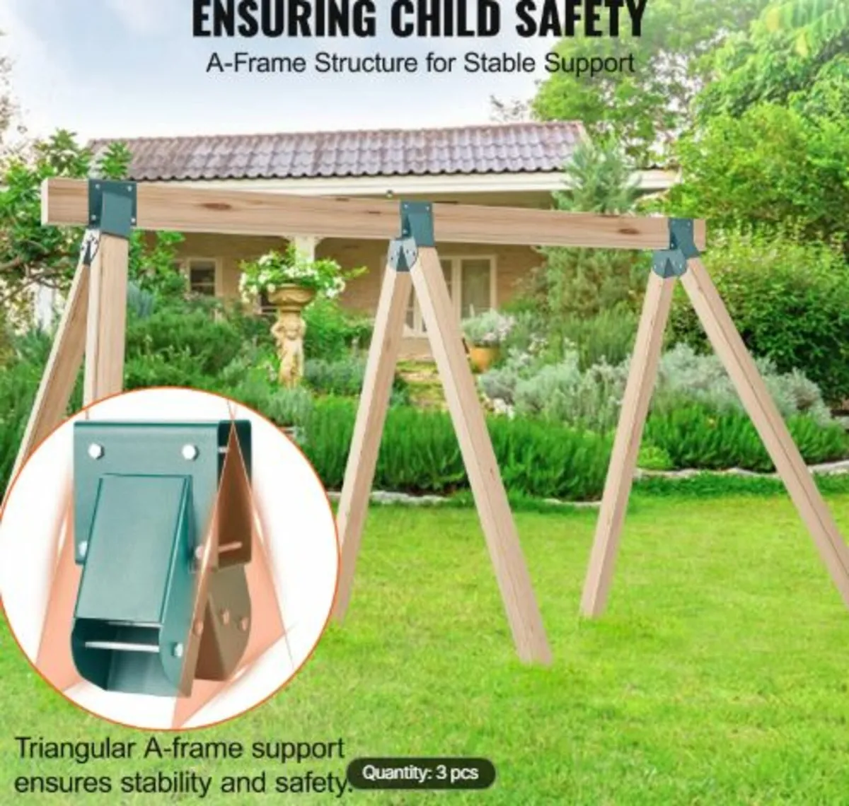 A-Frame Middle Swing Set Brackets, Heavy Duty Car - Image 2