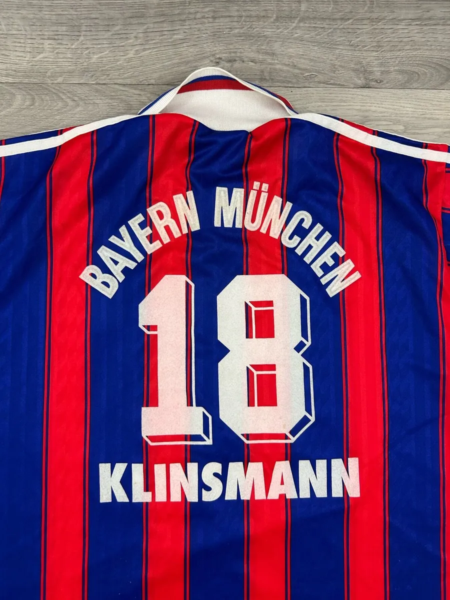 Vintage 1995 Bayern Munich Klinsmann Jersey Shirt - Image 2