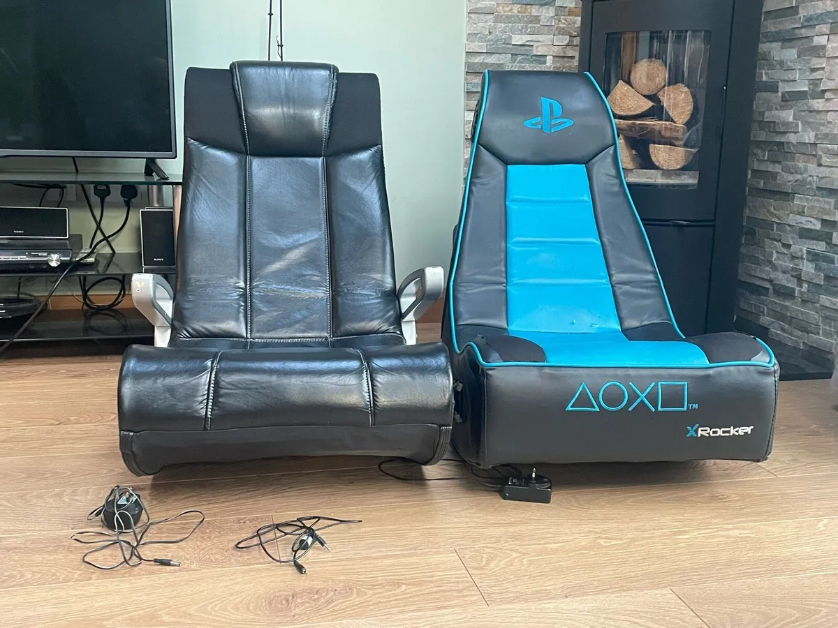 2x X-Rocker gaming chairs with speakers - Image 2