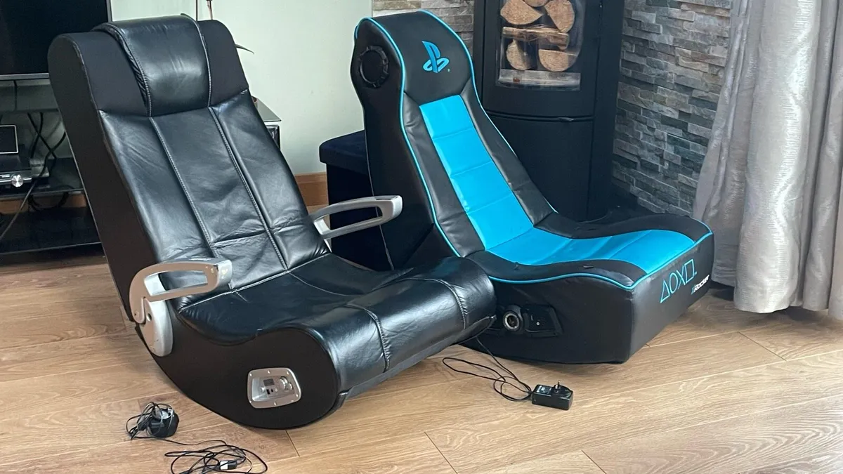 2x X-Rocker gaming chairs with speakers - Image 1