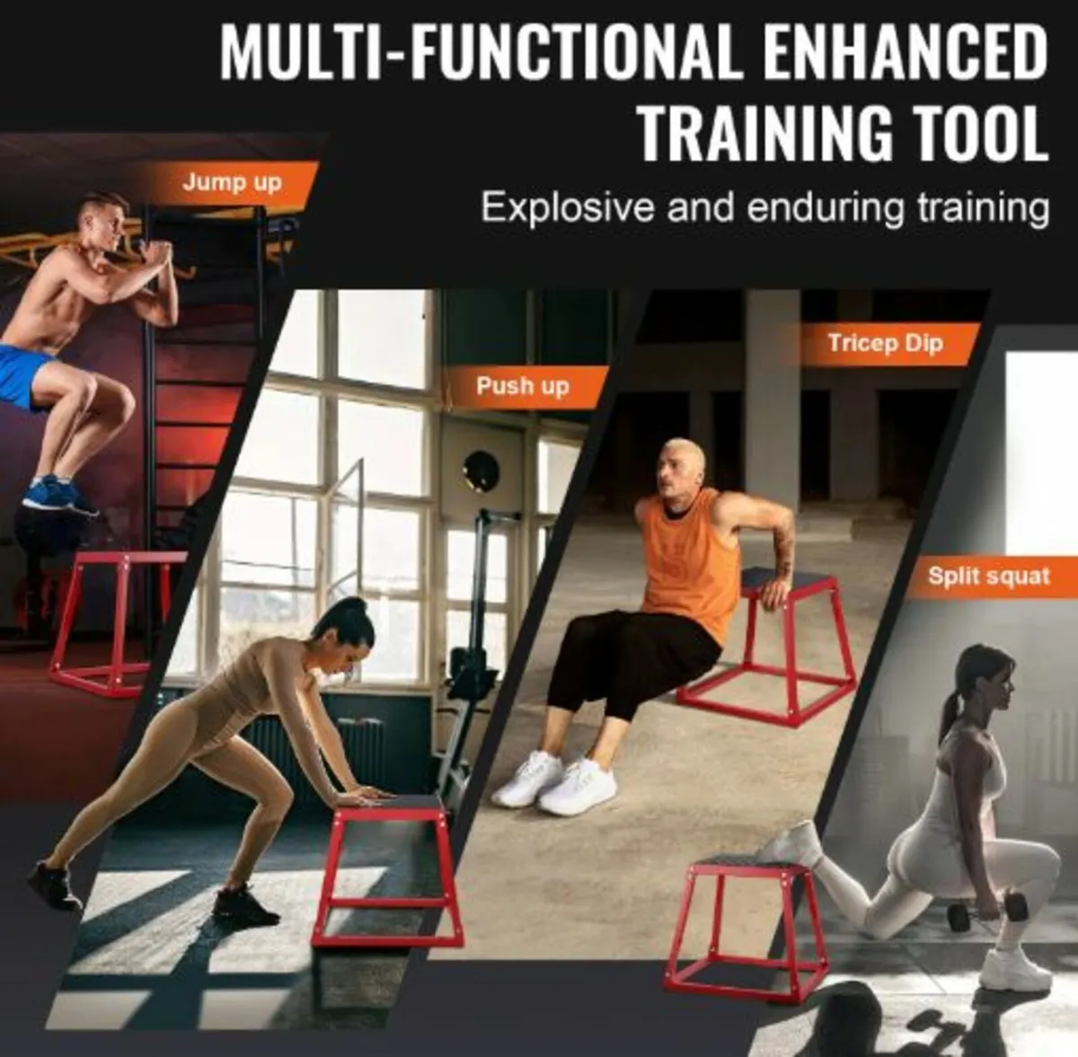 Plyometric Jump Boxes, 12/18/24/30 Inch Plyo Box, - Image 2