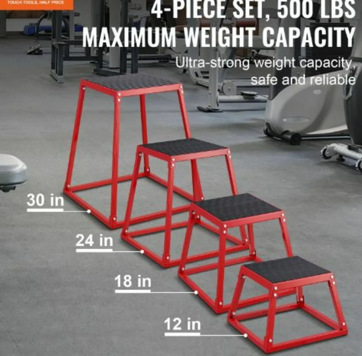 Plyometric Jump Boxes, 12/18/24/30 Inch Plyo Box, - Image 3