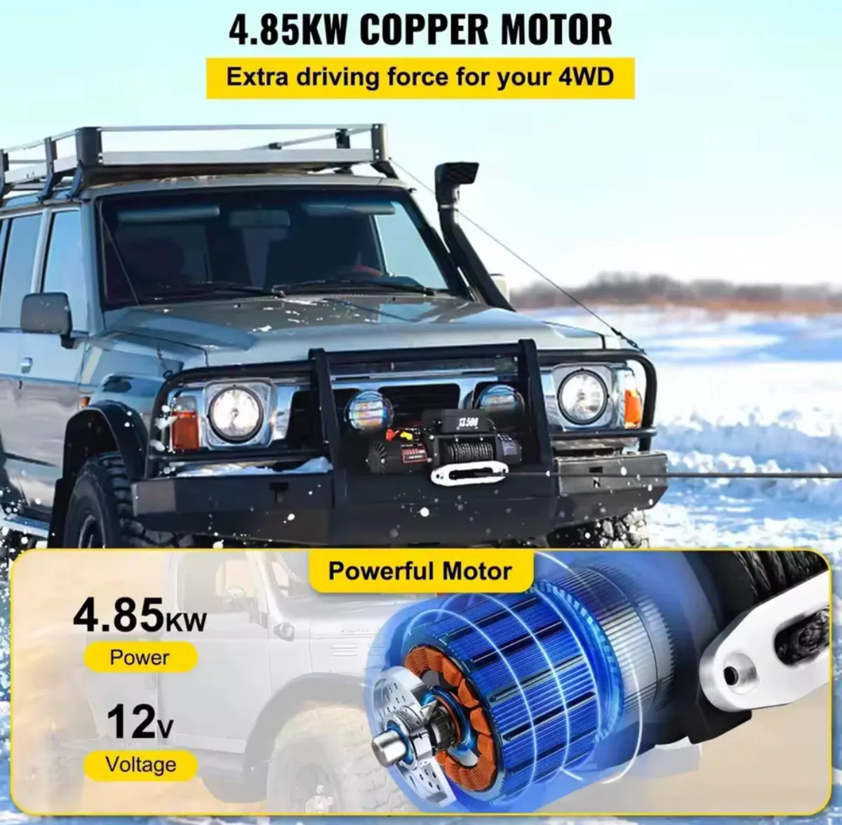 New Electric Winch 12v 6tone heavy duty - Image 3