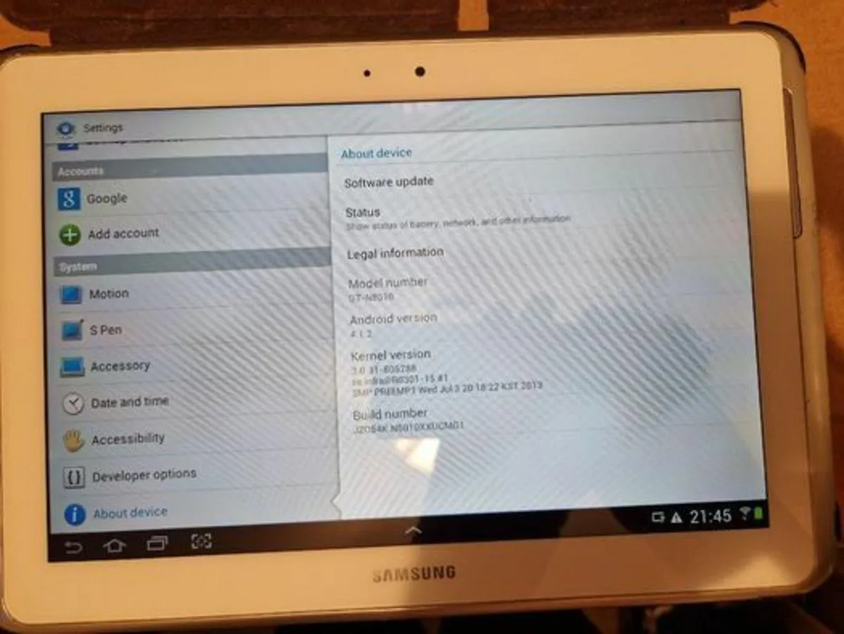 Samsung Galaxy Note 10.1" Tablet, Model GT-N8010 - Image 3