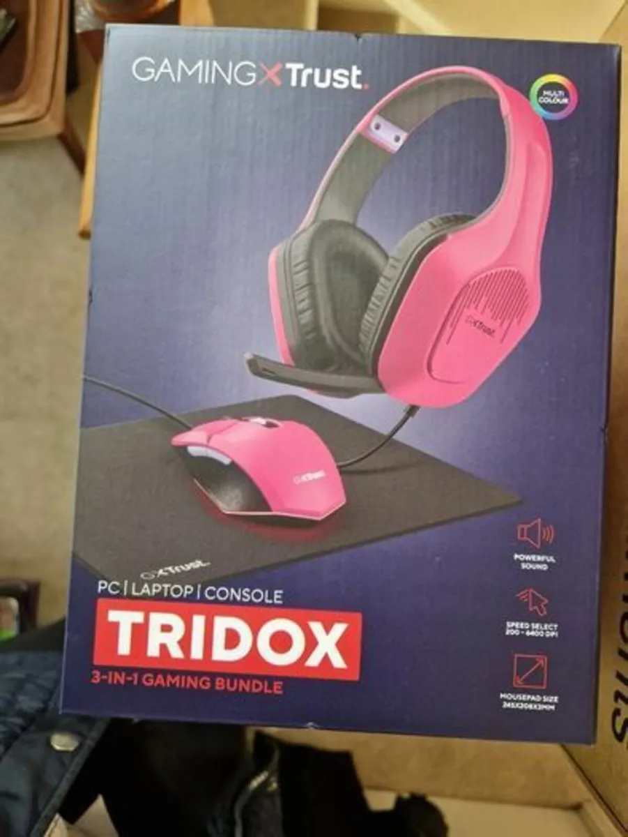NEW TRUST TRIDOX 3 in 1 Gaming Bundle PC Laptop - Image 1