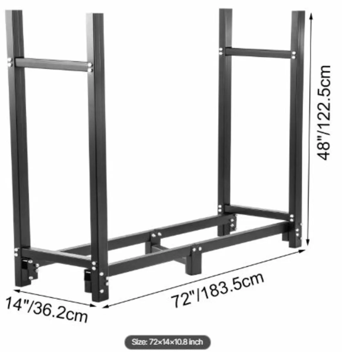 Firewood Log Rack, 6ft Firewood Rack Outdoor, - Image 4
