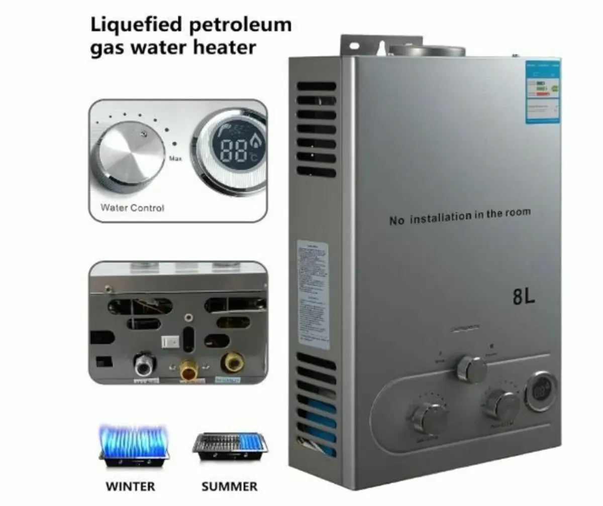 Gas Instantaneous Water Heater 8L Caravan - Image 3