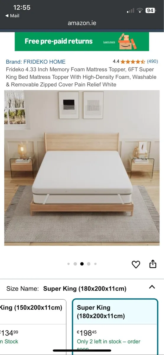 Memory Foam Mattress Topper - Image 1