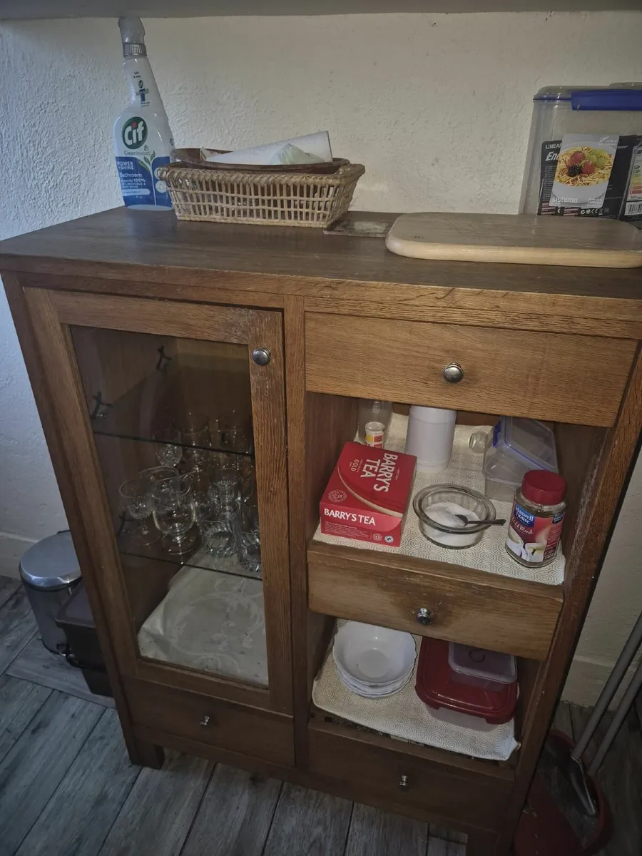 Desk and Press/Cupboard Unit - Image 1