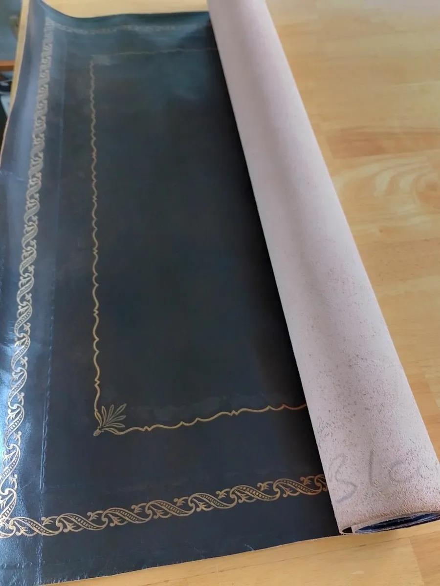 Real Leather Inlay Gold Tooling Brown/Tan Lengths - Image 2