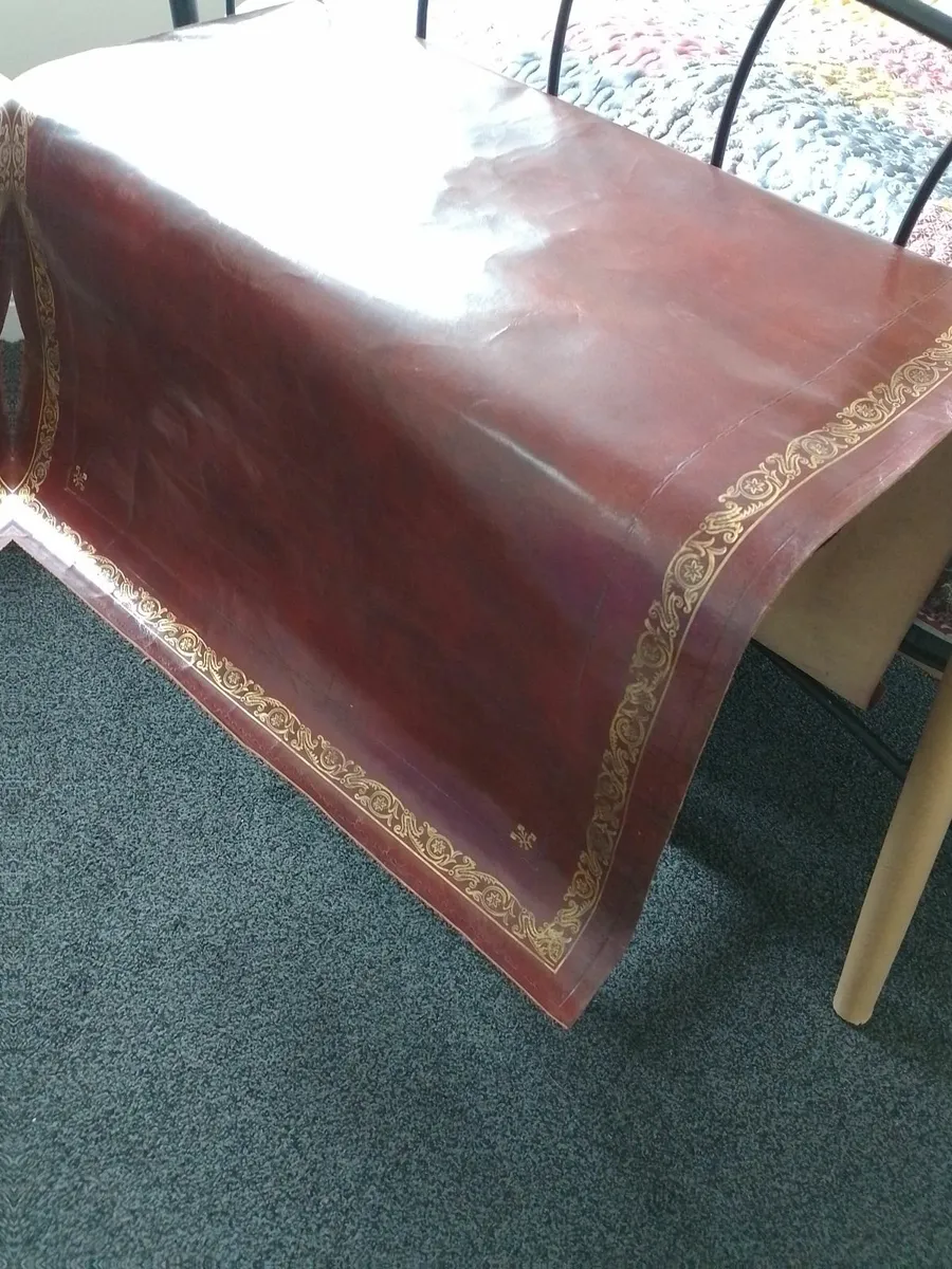 Real Leather Inlay Gold Tooling Brown/Tan Lengths - Image 3