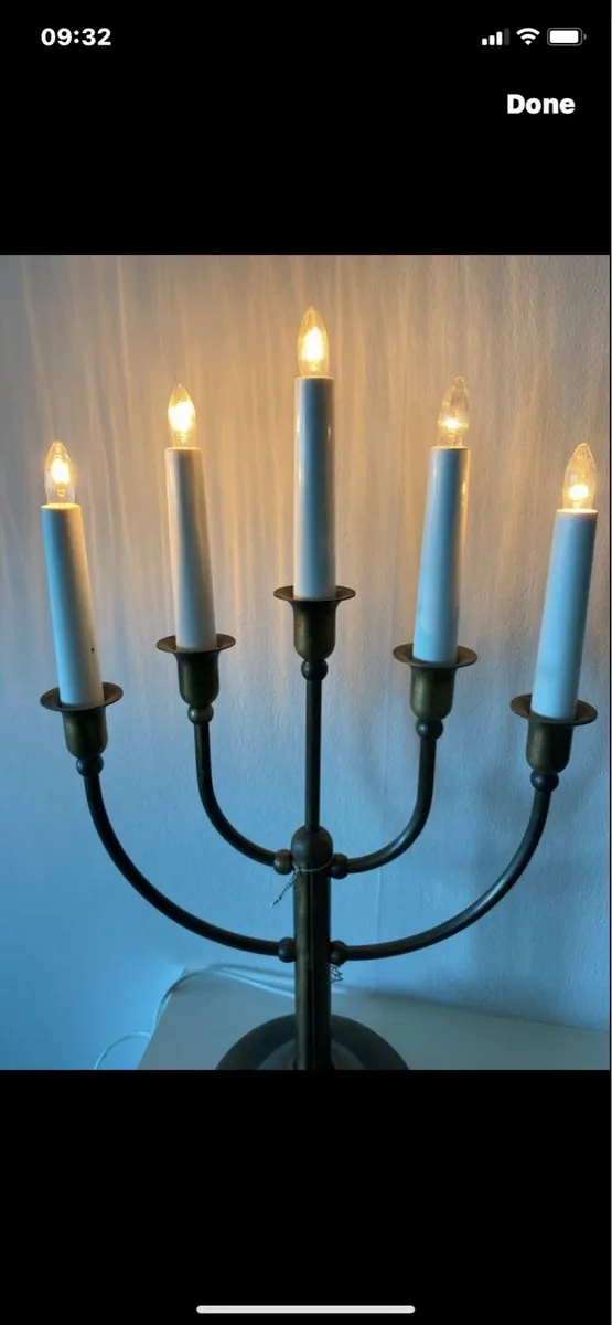 Vintage Five Light Tabletop Lamp - Image 2