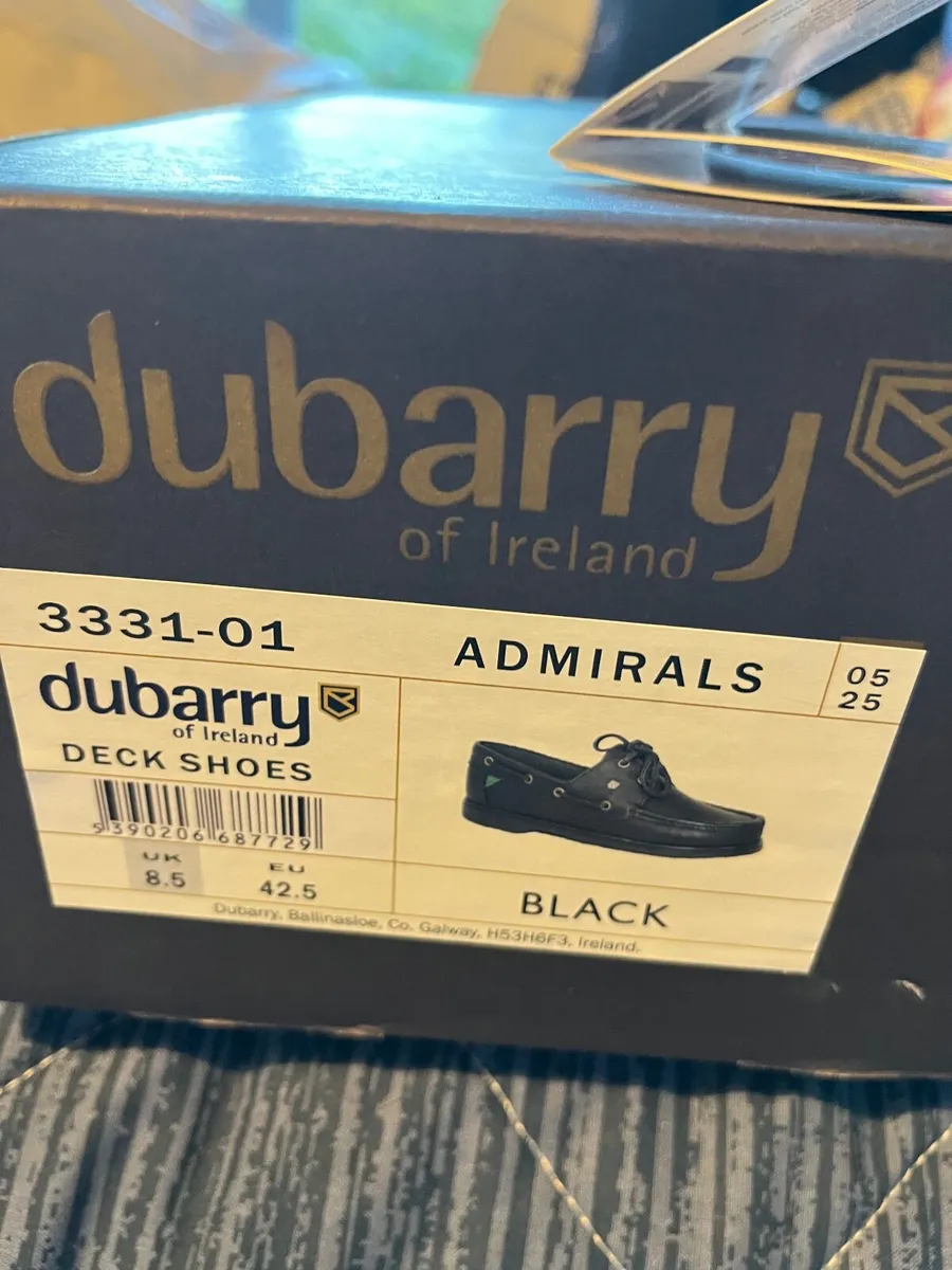Dubarry Admiral Deck Shoes black size UK8.5 - Image 1