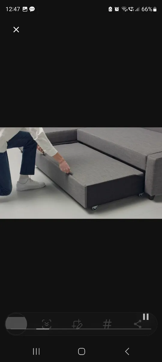 Ikea corner 3 seater sofa bed - Image 3