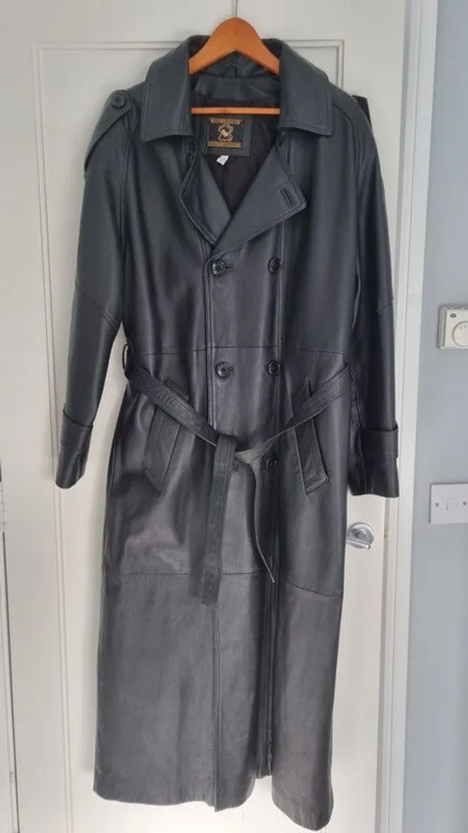 Men full lenght leather coat - Image 1