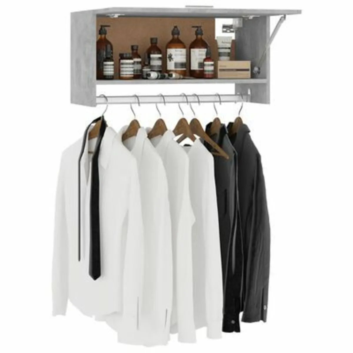 Wardrobe Concrete Grey 70x32.5x35 cm Chipboard - Image 3