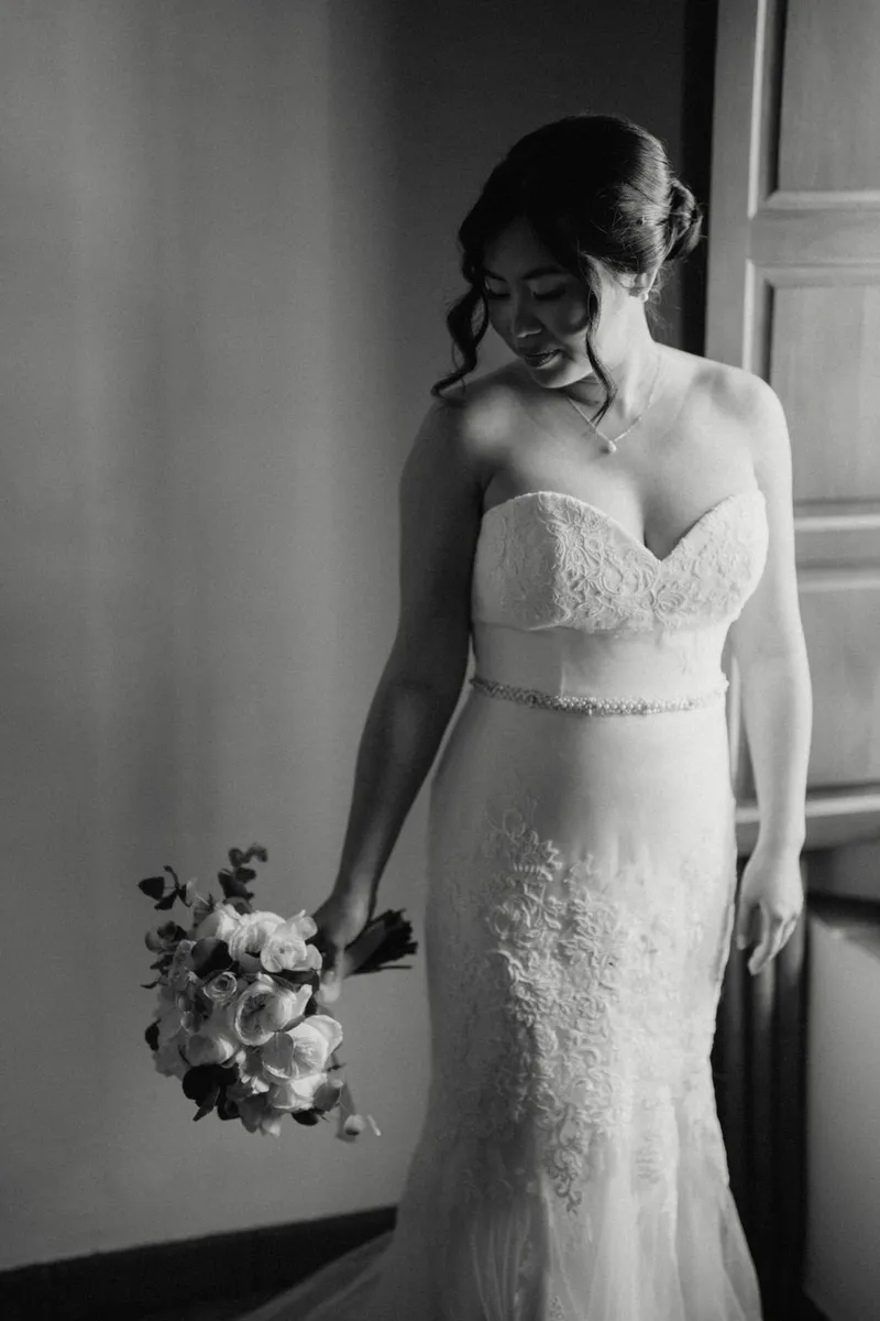 Enzoani Wedding Dress with Lace Train - Image 2