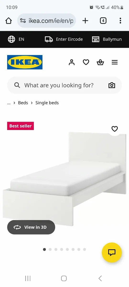 Malm white single bed FREE to collect - Image 1
