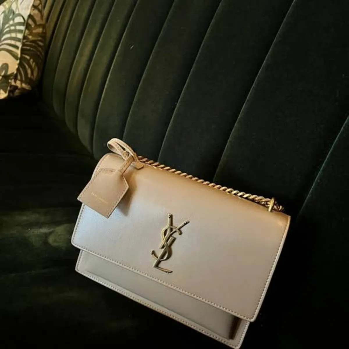 Saint Laurent Beige Sunset Medium Crossbody Bag - Image 4