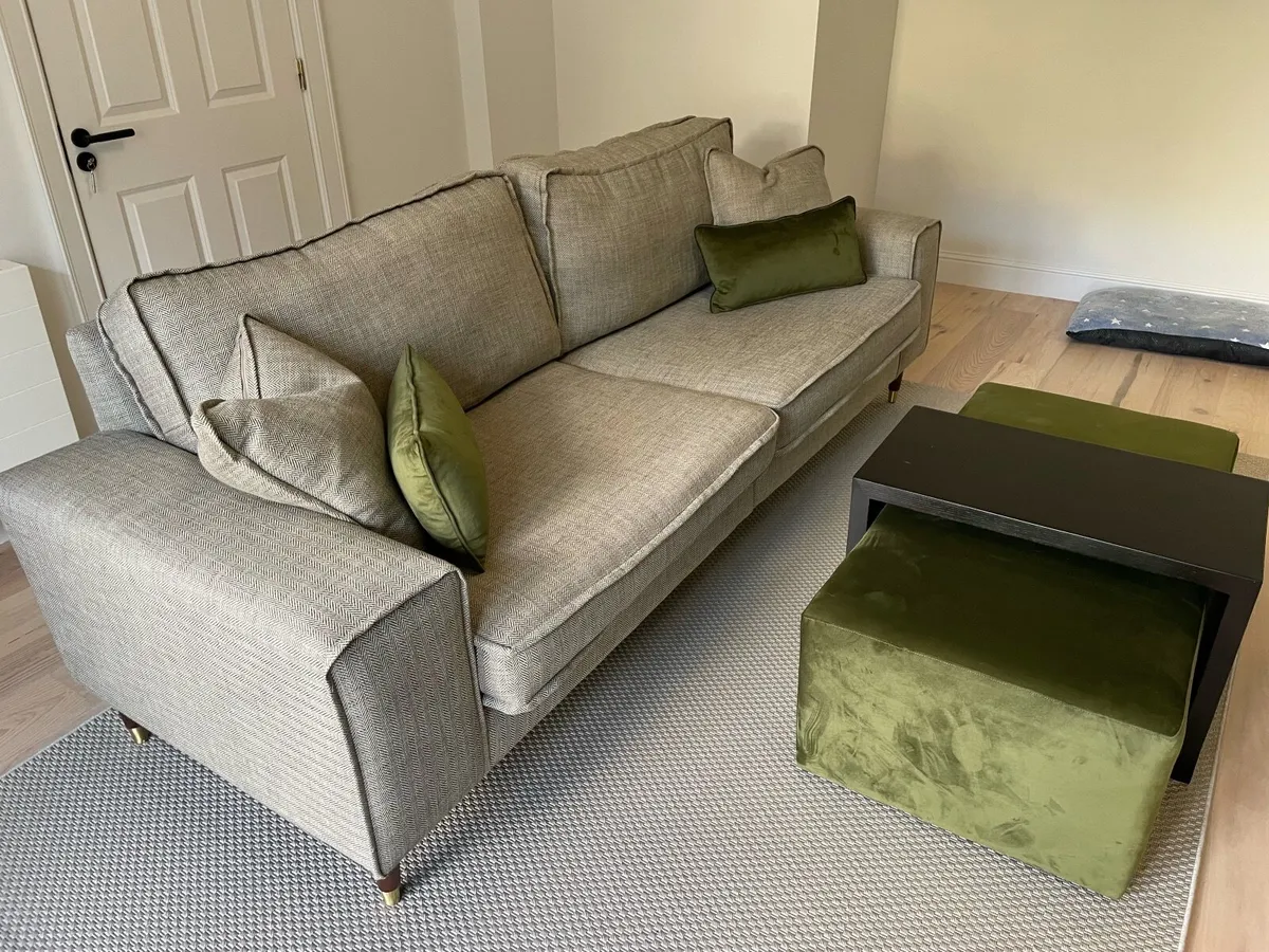 Bespoke sofa + ottomans - Image 1
